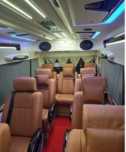 Rent a Luxury 9 Seater AC Executive Coach with Maharaja Seats Tempo Traveller In Bangalore